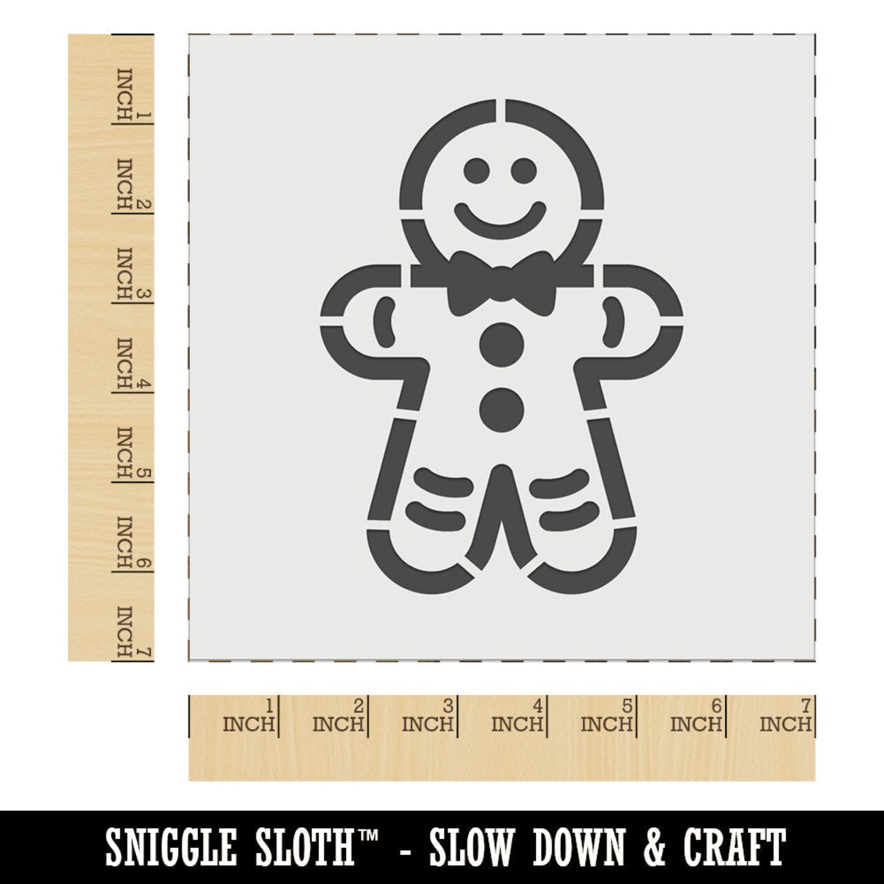 Gingerbread Man Christmas Cookie Wall Cookie DIY Craft Reusable Stencil